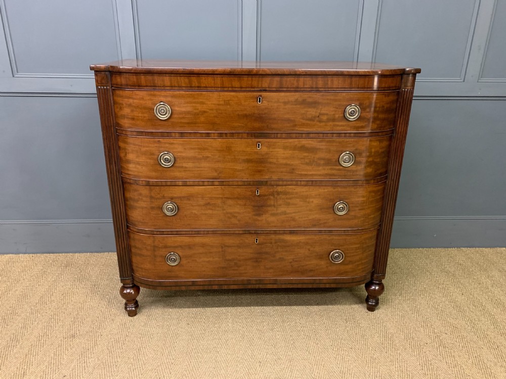 Ebony Inlaid Georgian Mahogany Chest of Drawers View III