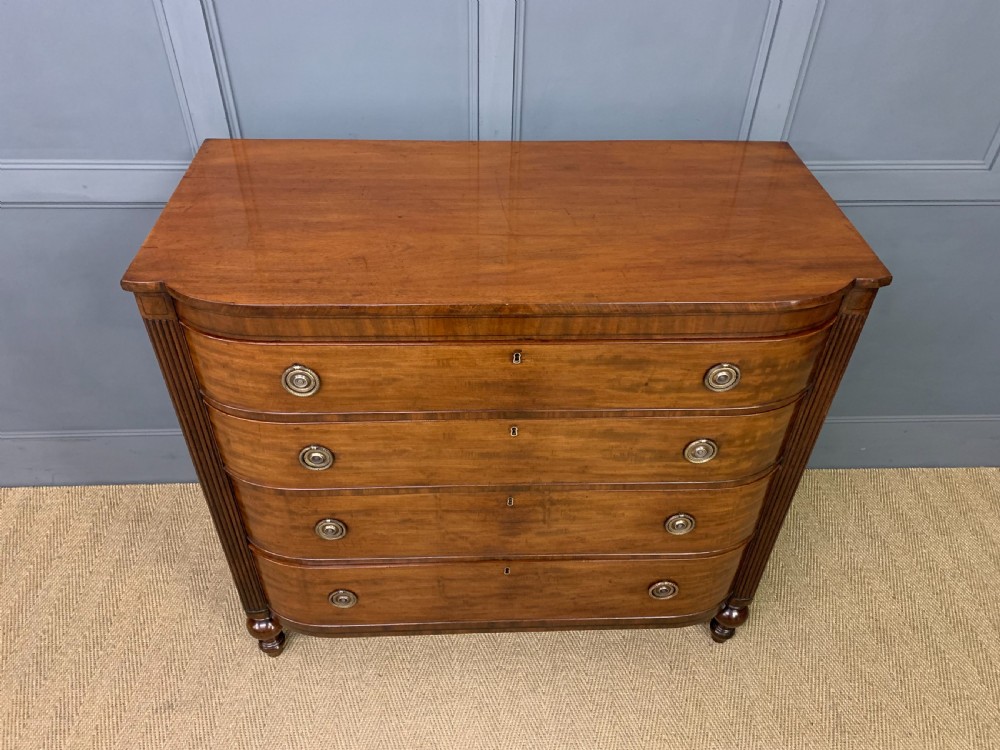 Ebony Inlaid Georgian Mahogany Chest of Drawers View IV
