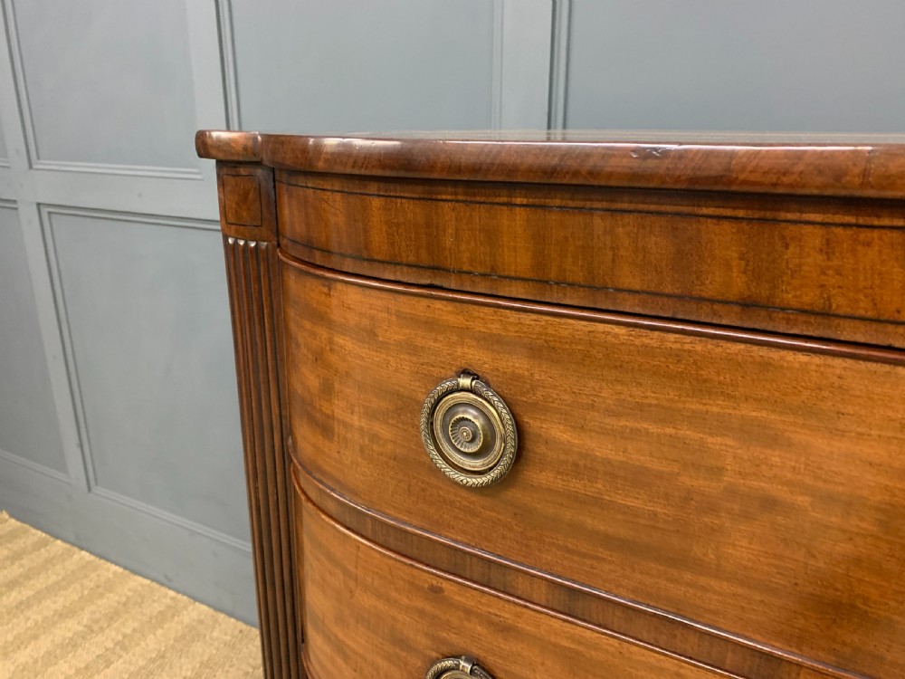 Ebony Inlaid Georgian Mahogany Chest of Drawers View V