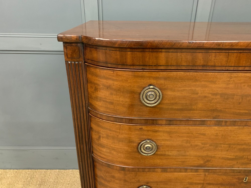 Ebony Inlaid Georgian Mahogany Chest of Drawers View VI