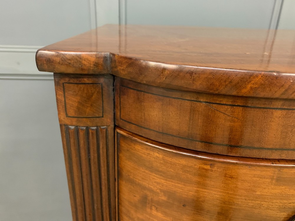 Ebony Inlaid Georgian Mahogany Chest of Drawers View VIII