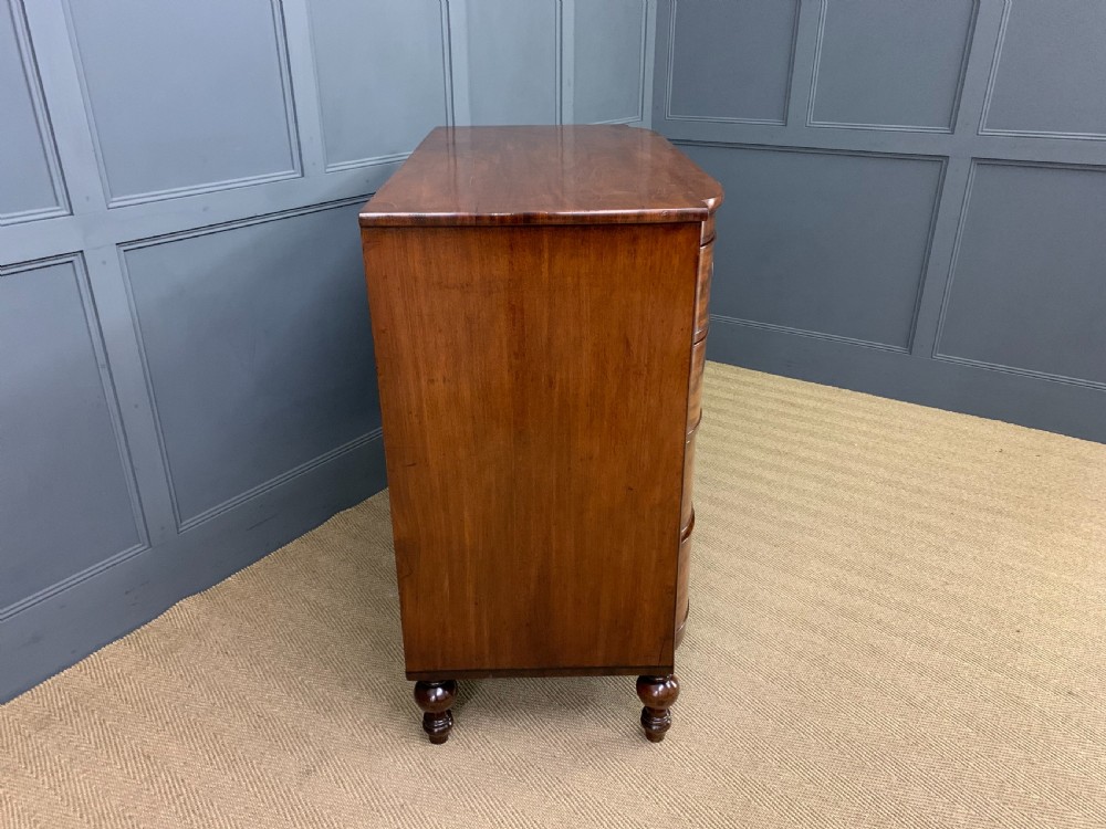 Ebony Inlaid Georgian Mahogany Chest of Drawers View X