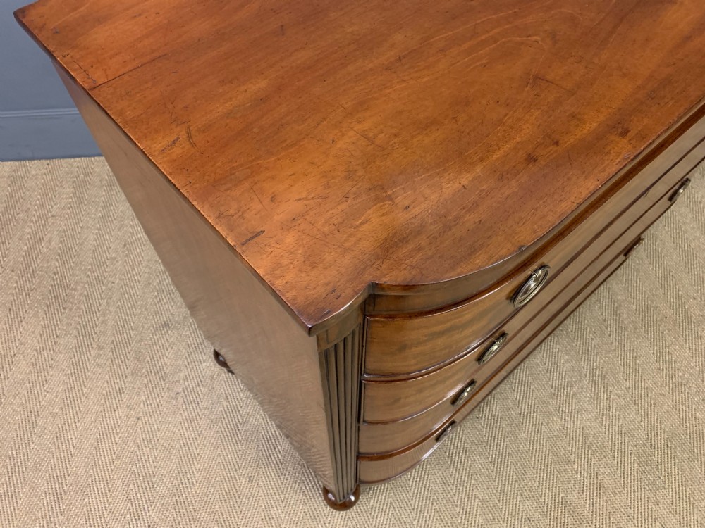 Ebony Inlaid Georgian Mahogany Chest of Drawers View XI