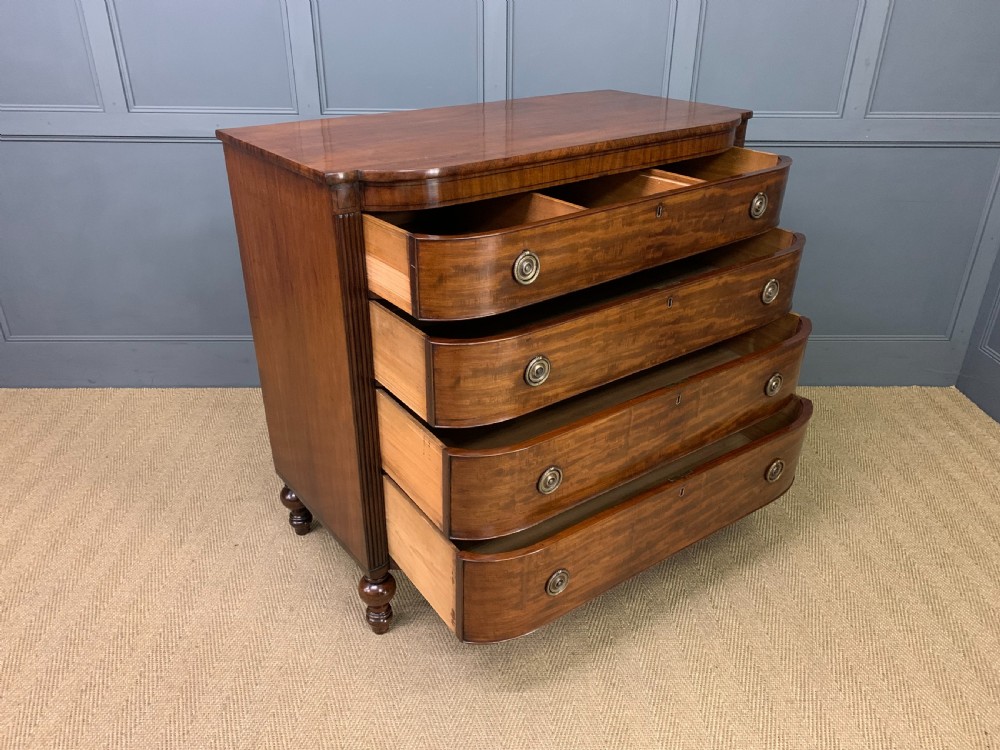 Ebony Inlaid Georgian Mahogany Chest of Drawers View XII