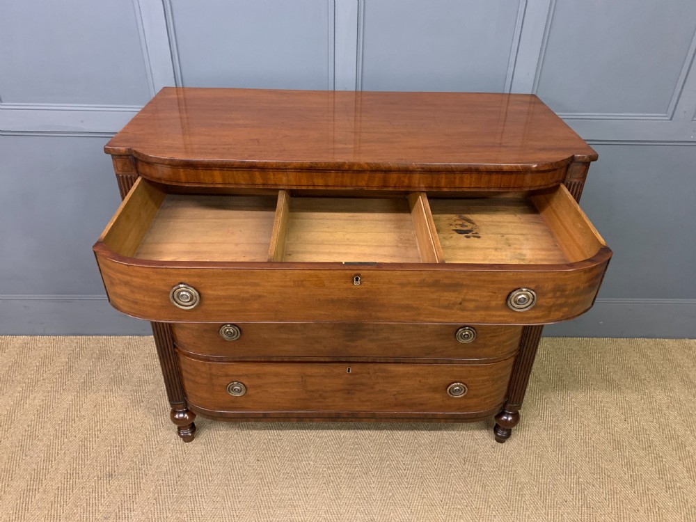 Ebony Inlaid Georgian Mahogany Chest of Drawers View XIII