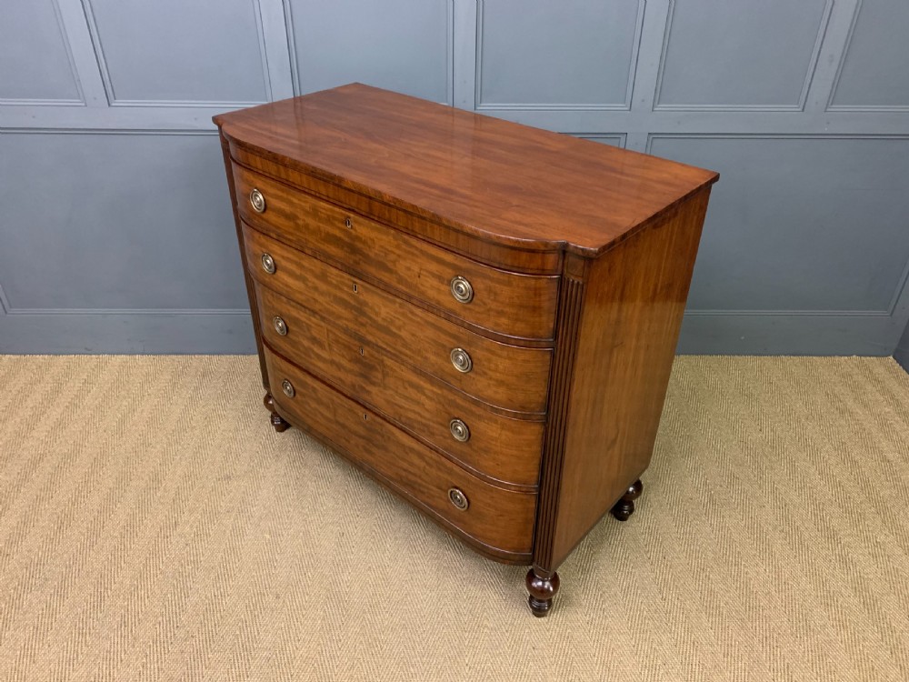 Ebony Inlaid Georgian Mahogany Chest of Drawers View XIV