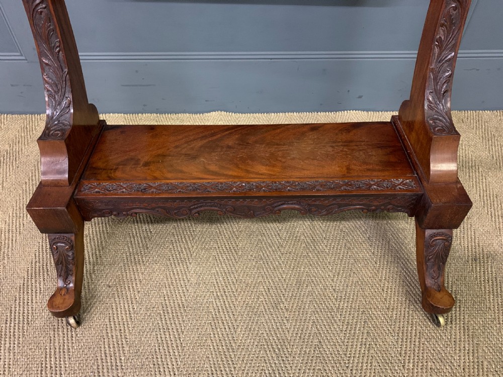 Victorian Carved Mahogany Cheval Mirror View III