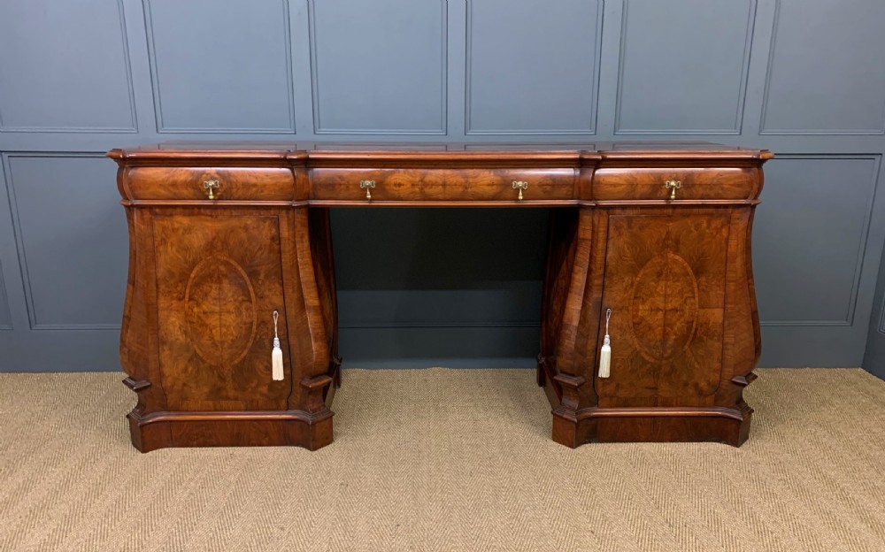 Large Burr Walnut Pedestal Sideboard View III