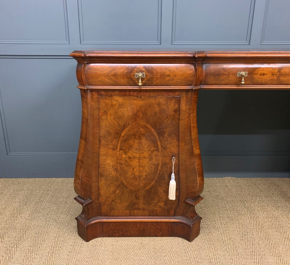 Large Burr Walnut Pedestal Sideboard View IV