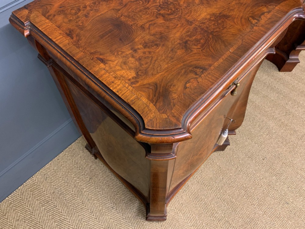 Large Burr Walnut Pedestal Sideboard View X