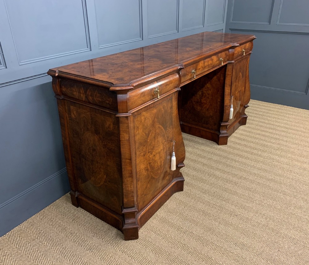 Large Burr Walnut Pedestal Sideboard View XIV