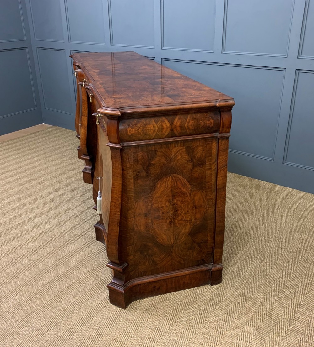 Large Burr Walnut Pedestal Sideboard View XV