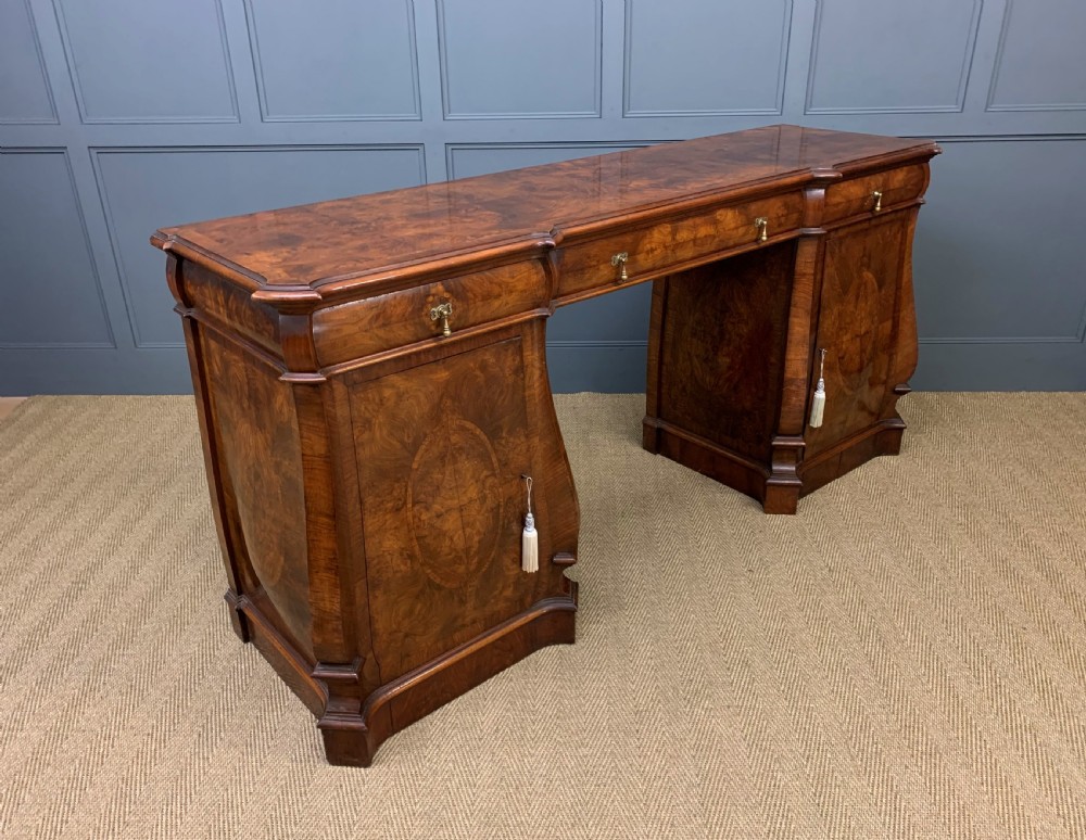 Large Burr Walnut Pedestal Sideboard View XVII