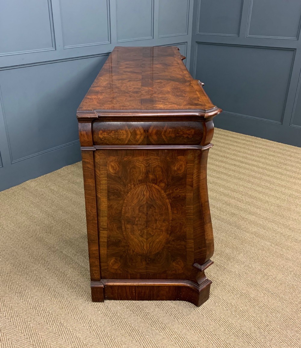 Large Burr Walnut Pedestal Sideboard View XVIII