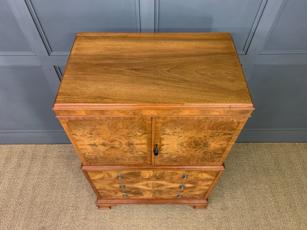 Burr Walnut Linen Press View II