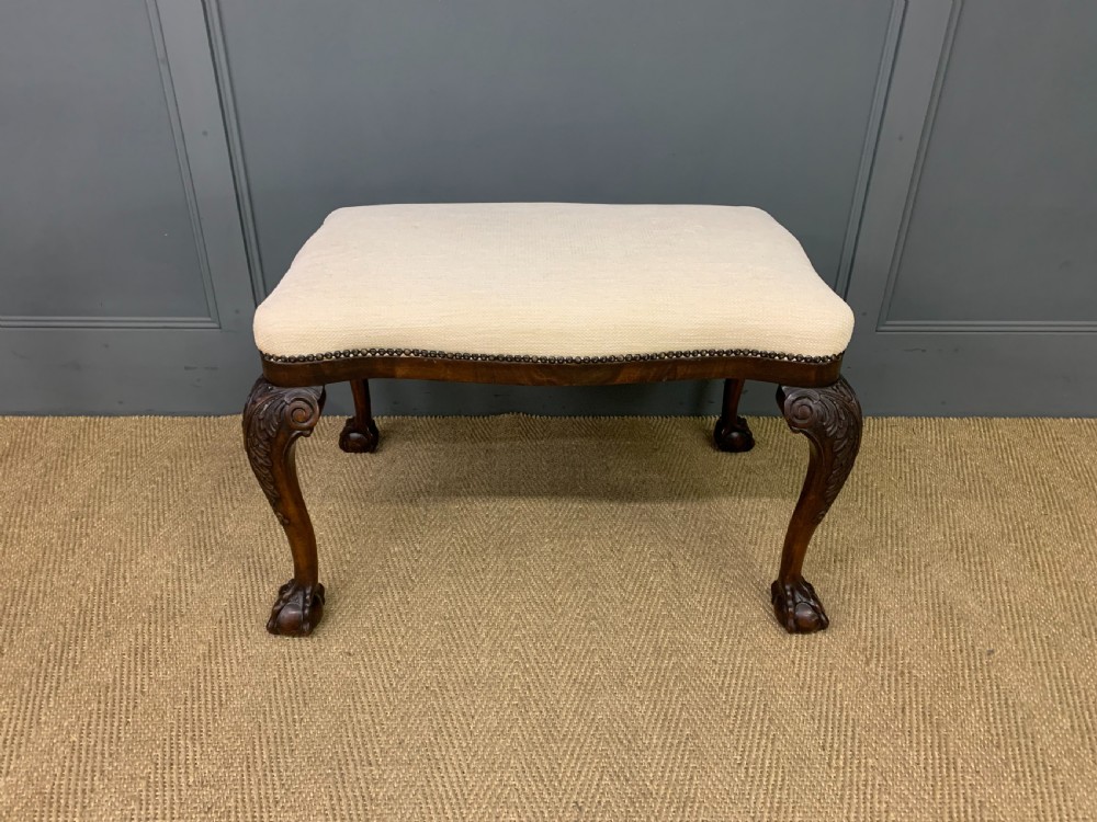 Large Mahogany Chippendale Style Stool View IV
