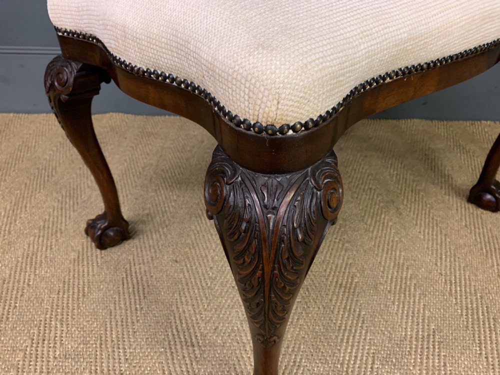 Large Mahogany Chippendale Style Stool View VI
