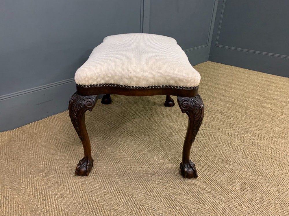 Large Mahogany Chippendale Style Stool View VIII