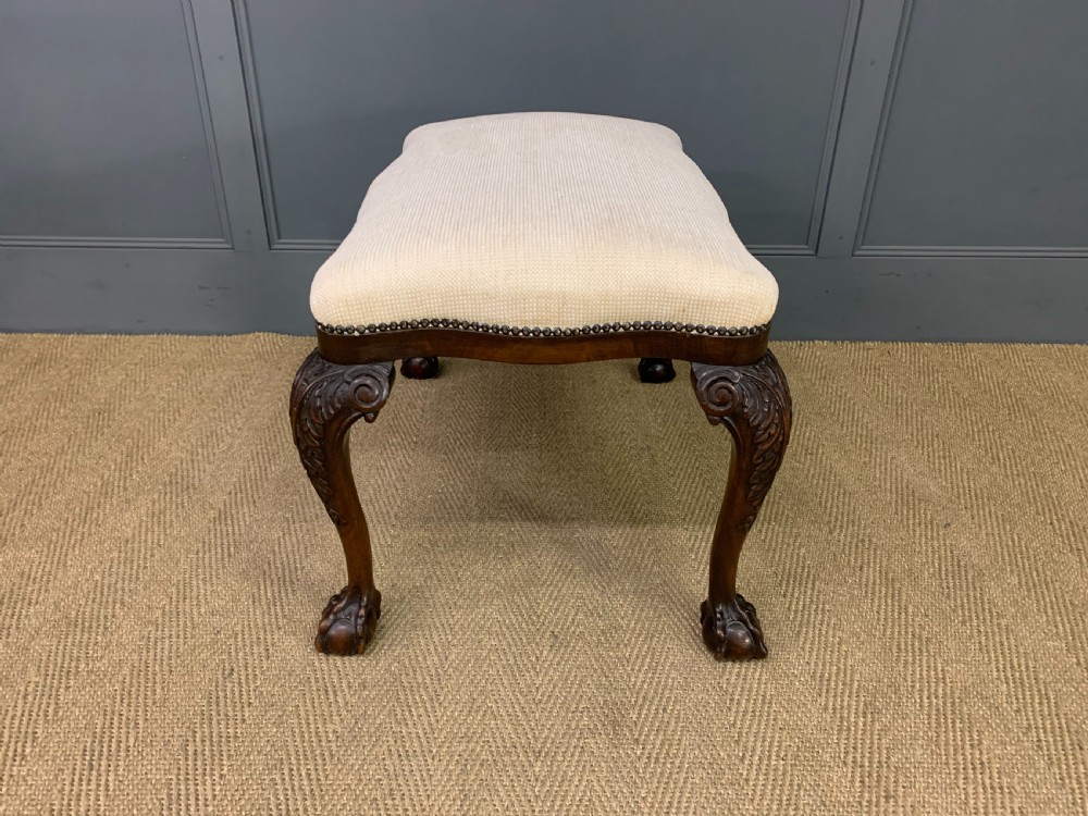 Large Mahogany Chippendale Style Stool View IX