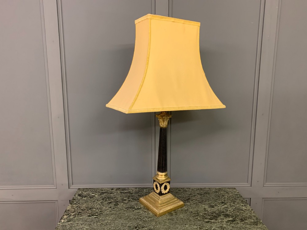 Corinthian Column Brass Table Lamp View IV