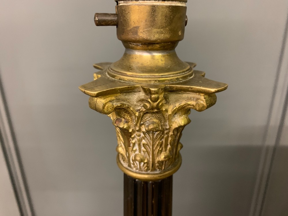 Corinthian Column Brass Table Lamp View VI