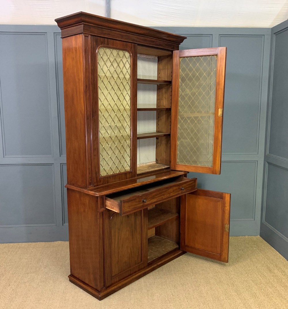Fine William IV Mahogany Bookcase View XV