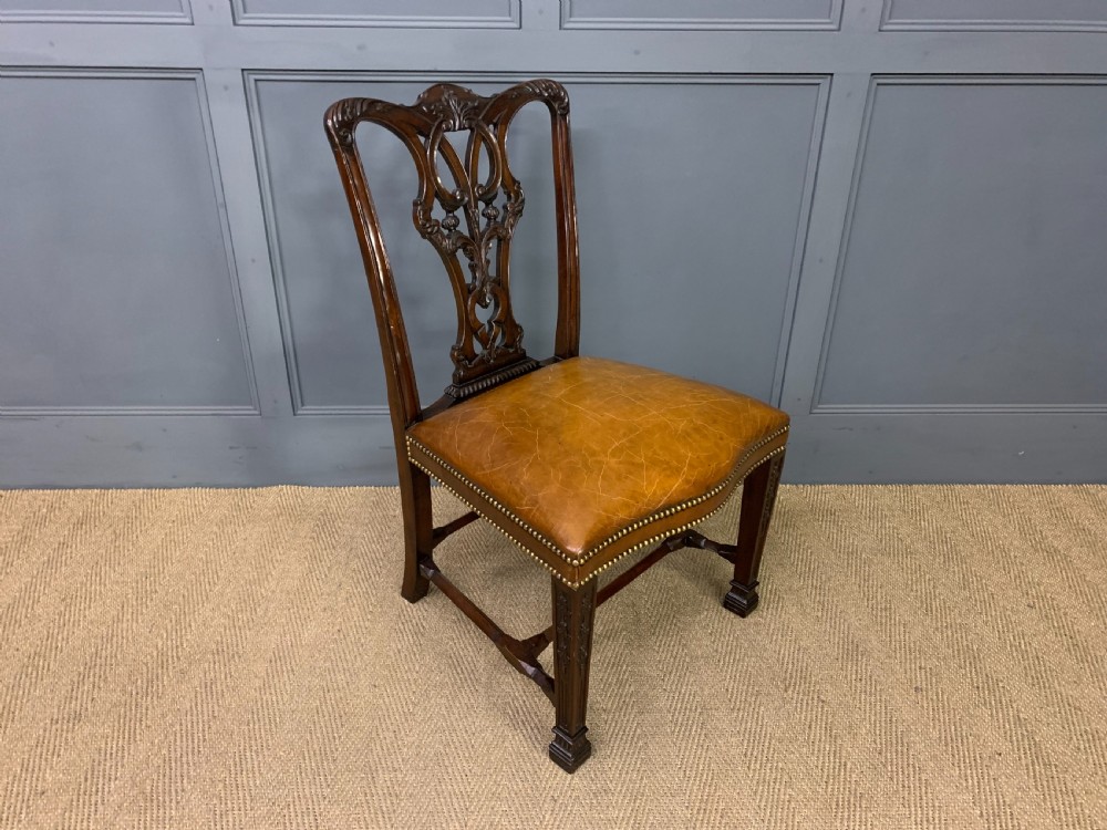 Set of 12 Chippendale Style Dining Chairs View VII