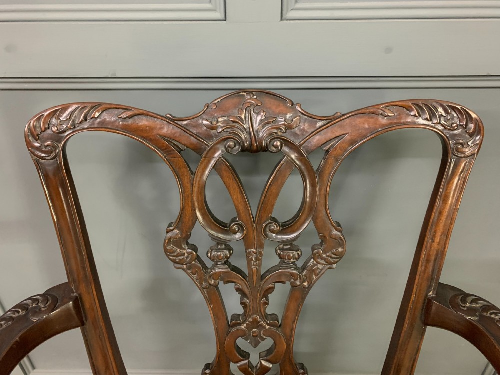 Set of 12 Chippendale Style Dining Chairs View XVI