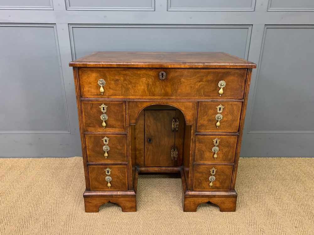 18th Century Burr Walnut Knee Hole Desk View II