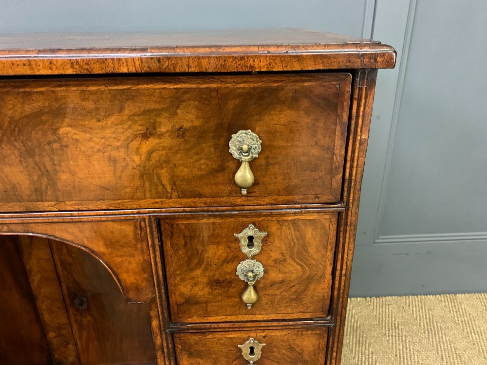 18th Century Burr Walnut Knee Hole Desk View V