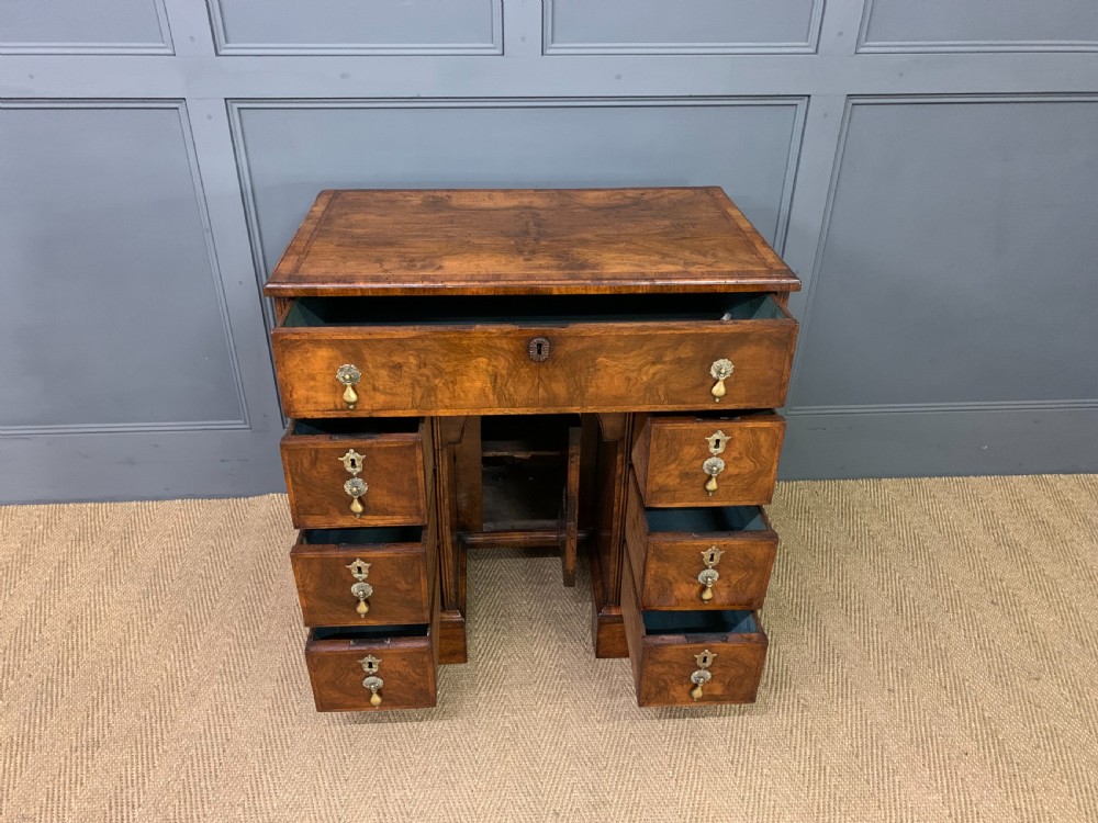 18th Century Burr Walnut Knee Hole Desk View X