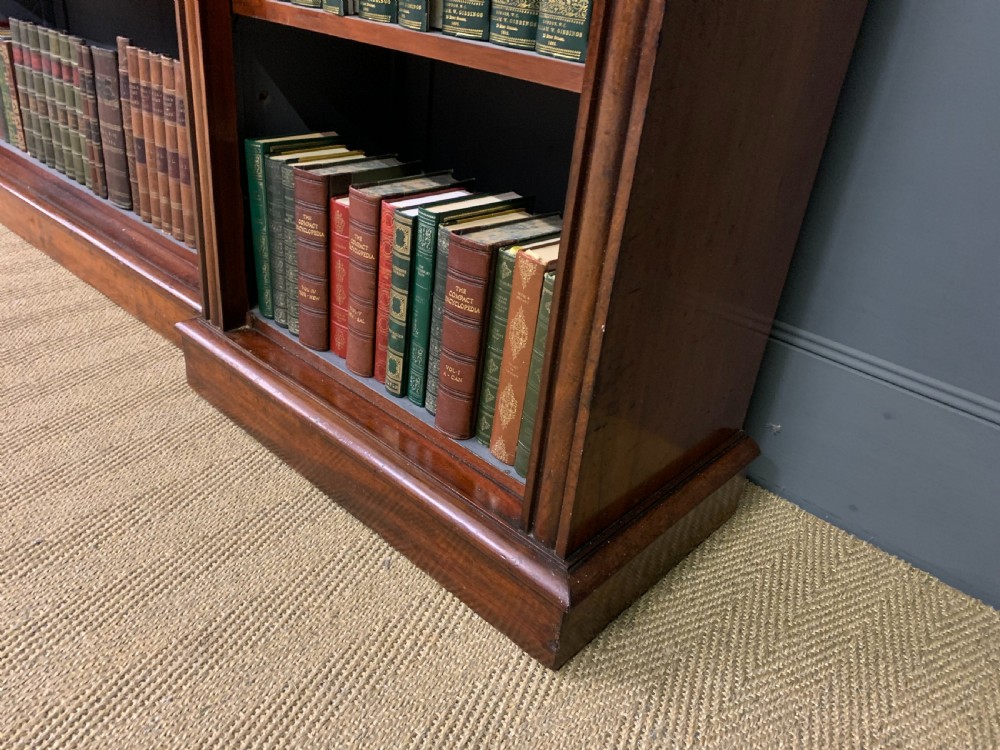 Victorian Mahogany Breakfront Open Bookcase  View VII