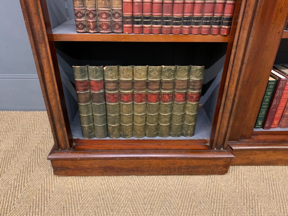 Victorian Mahogany Breakfront Open Bookcase  View X