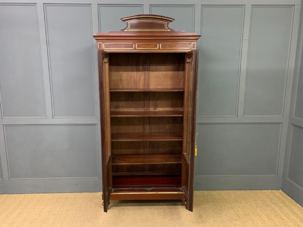 French Mahogany Brass Inlaid Bookcase View IV