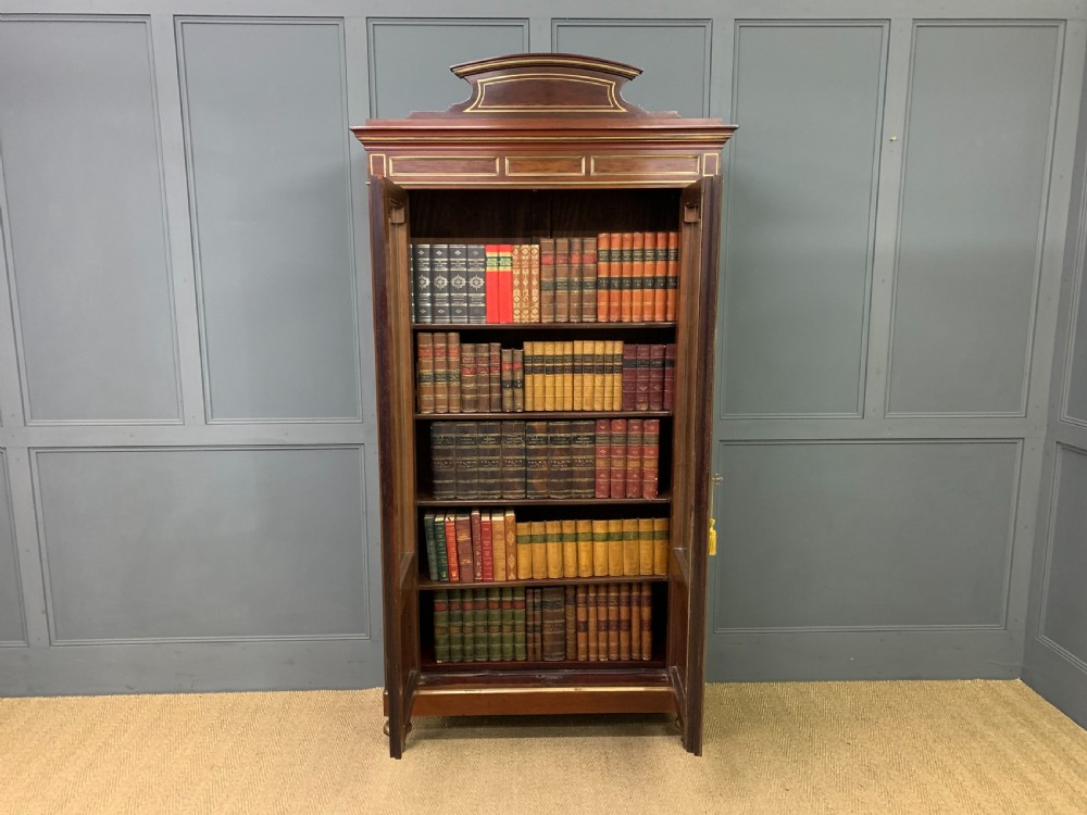 French Mahogany Brass Inlaid Bookcase View V