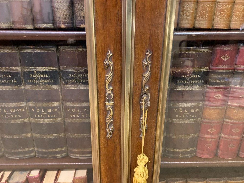 French Mahogany Brass Inlaid Bookcase View VII