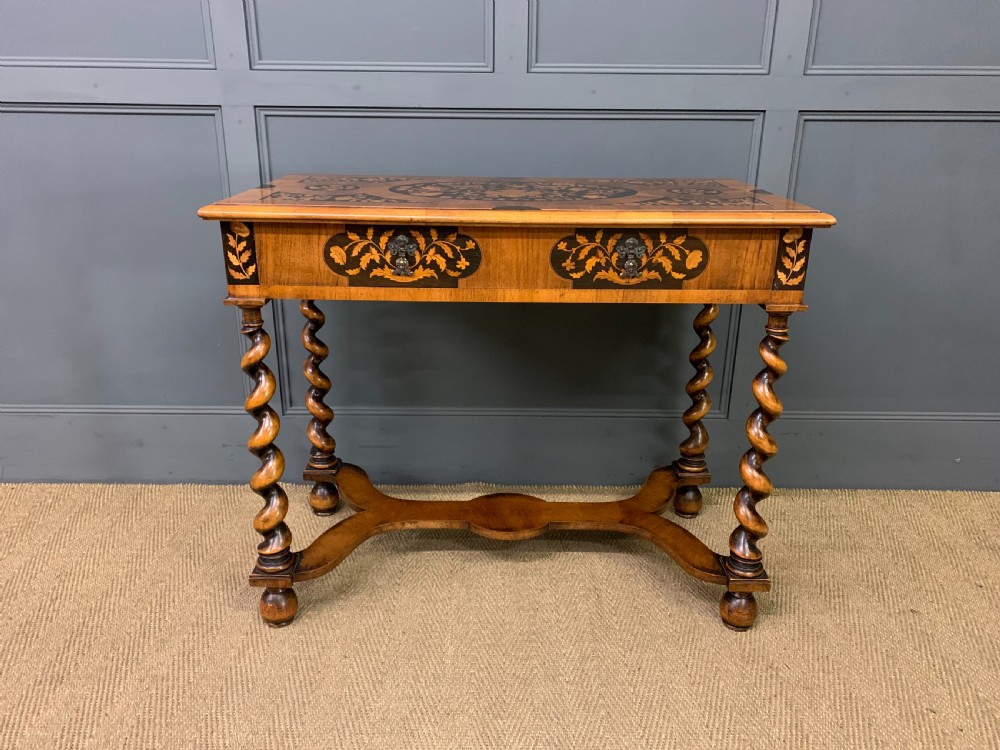 William and Mary Style Floral Marquetry Table View II