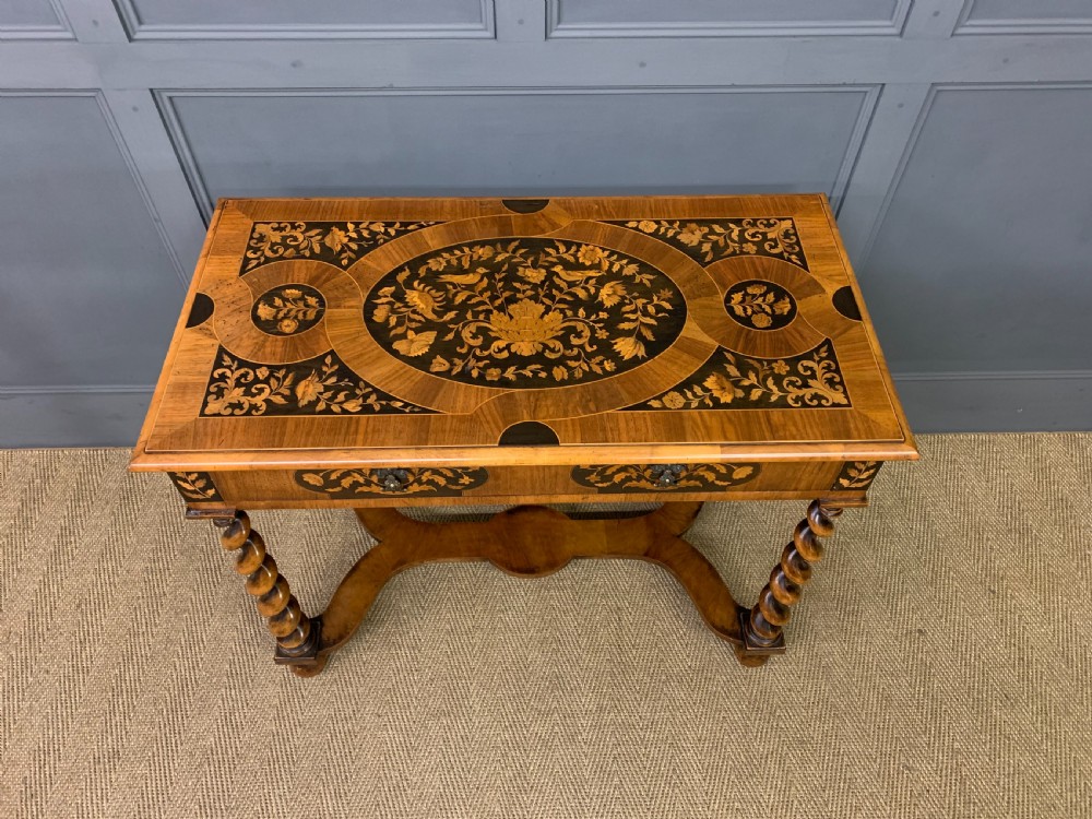 William and Mary Style Floral Marquetry Table View III