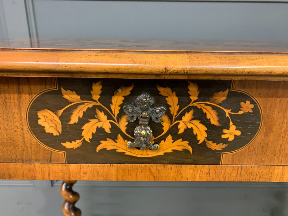 William and Mary Style Floral Marquetry Table View V