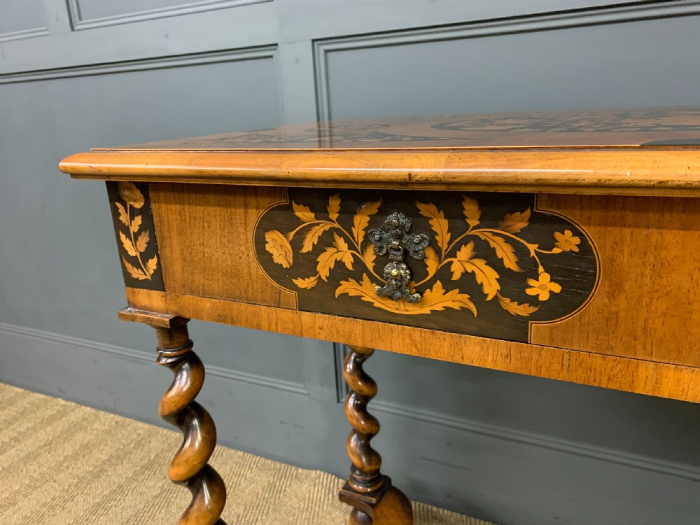 William and Mary Style Floral Marquetry Table View VI