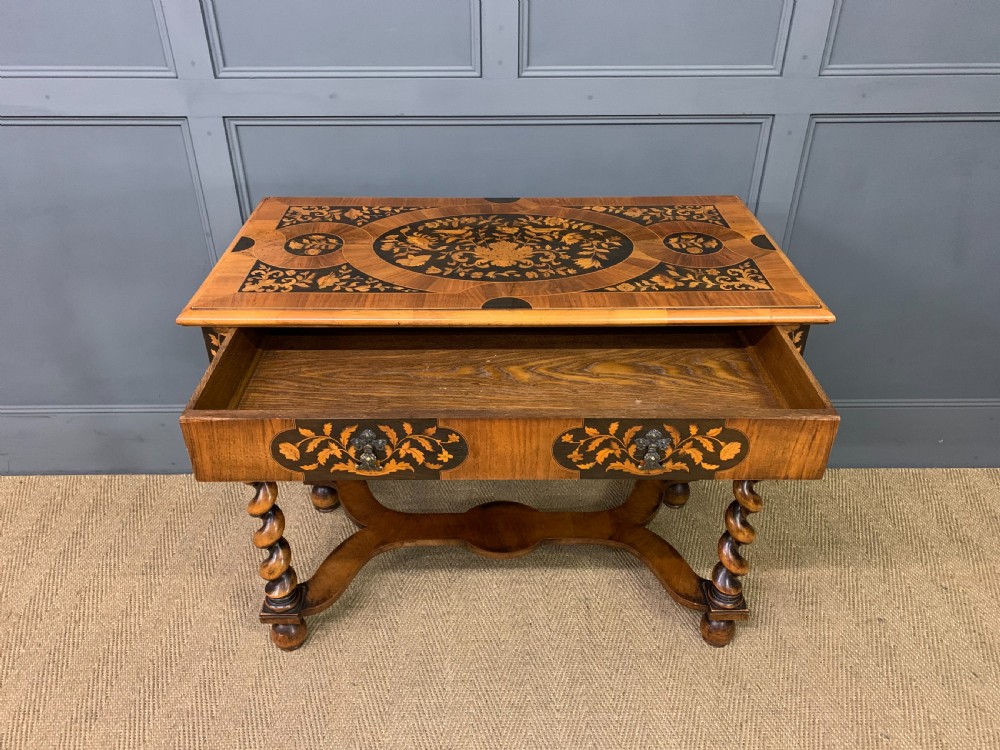 William and Mary Style Floral Marquetry Table View VIII