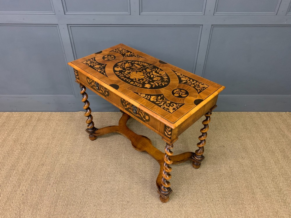 William and Mary Style Floral Marquetry Table View XIV