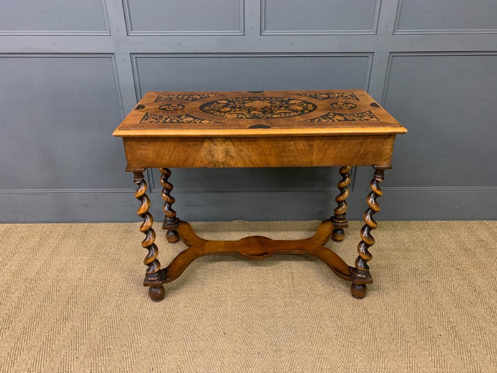 William and Mary Style Floral Marquetry Table View XVI