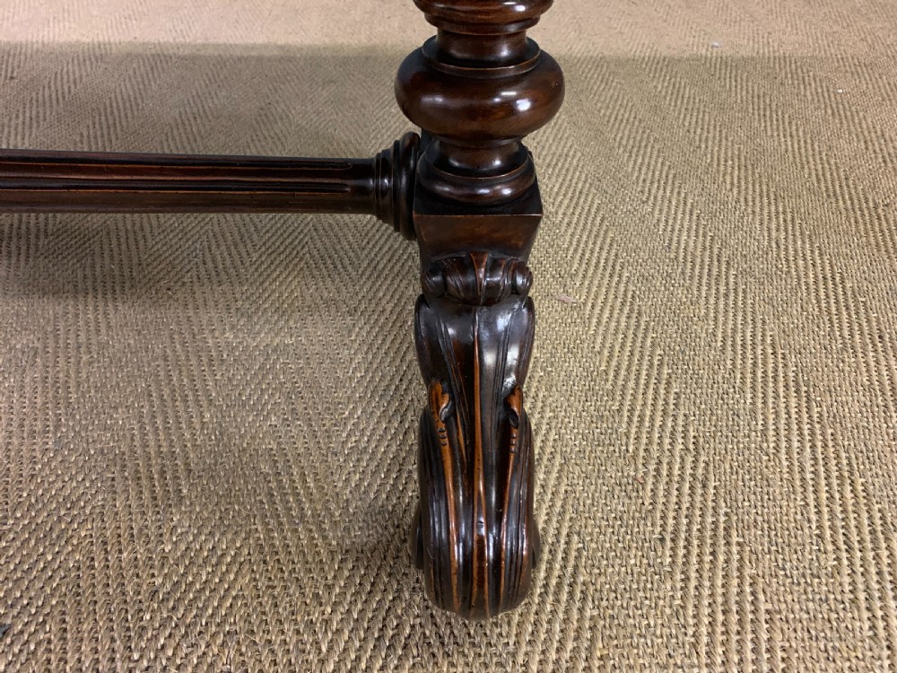 Victorian Floral Marquetry Burr Walnut Writing Table View XIX