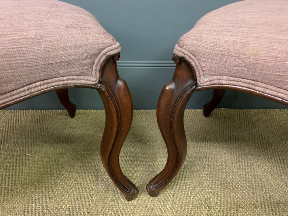 Pair of Victorian Mahogany Stools View IV