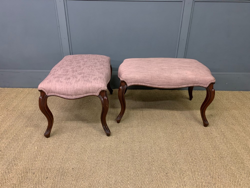 Pair of Victorian Mahogany Stools View V