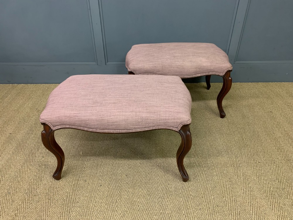 Pair of Victorian Mahogany Stools View VI