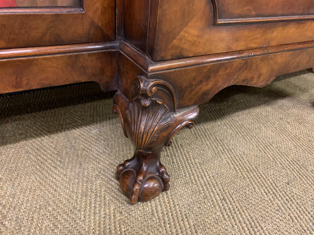 Burr Walnut Breakfront Bookcase View VI