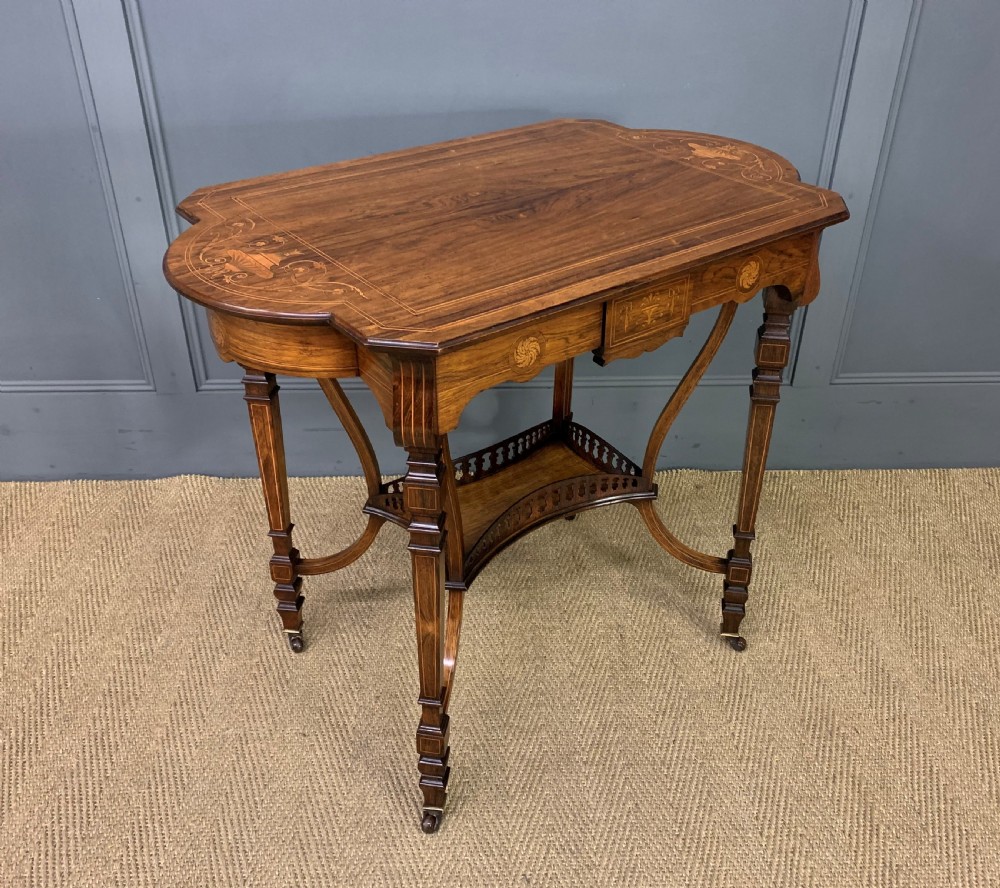 Inlaid Rosewood Occasional Table