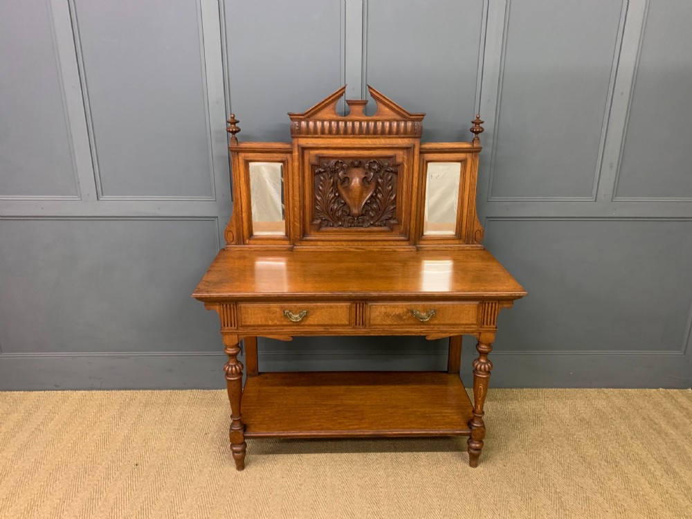 Victorian Carved Oak Table View II